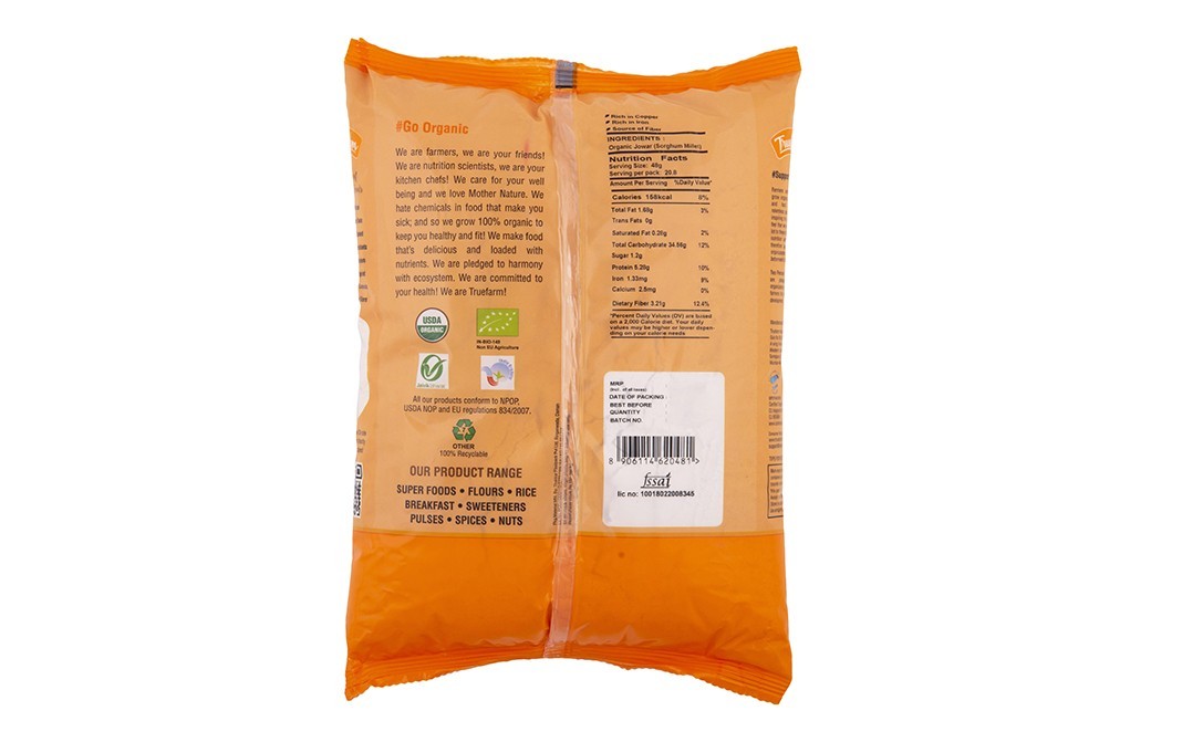 Truefarm Organic Jowar Sorghum Millet    Pack  1 kilogram